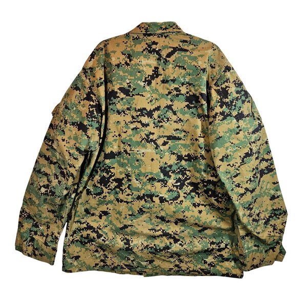 USMC Digital Woodland Camo Combat Jacket Size Medium BDU Cargo gorpcore outdoor - Picture 2 of 15